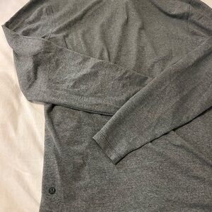 lululemon Men's gray long sleeve polo